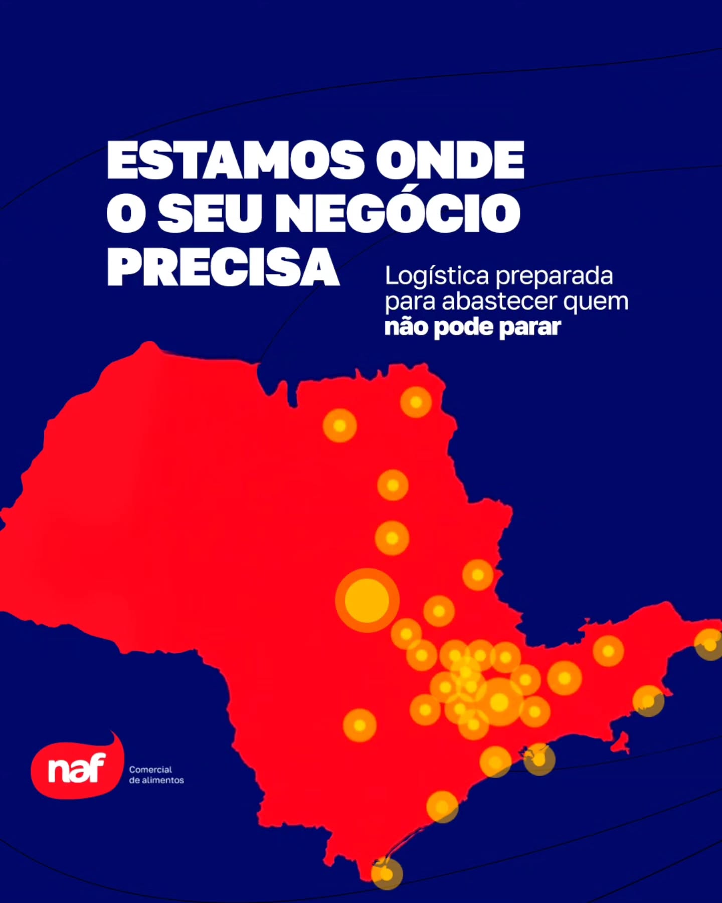 Mapa de atuação NAF